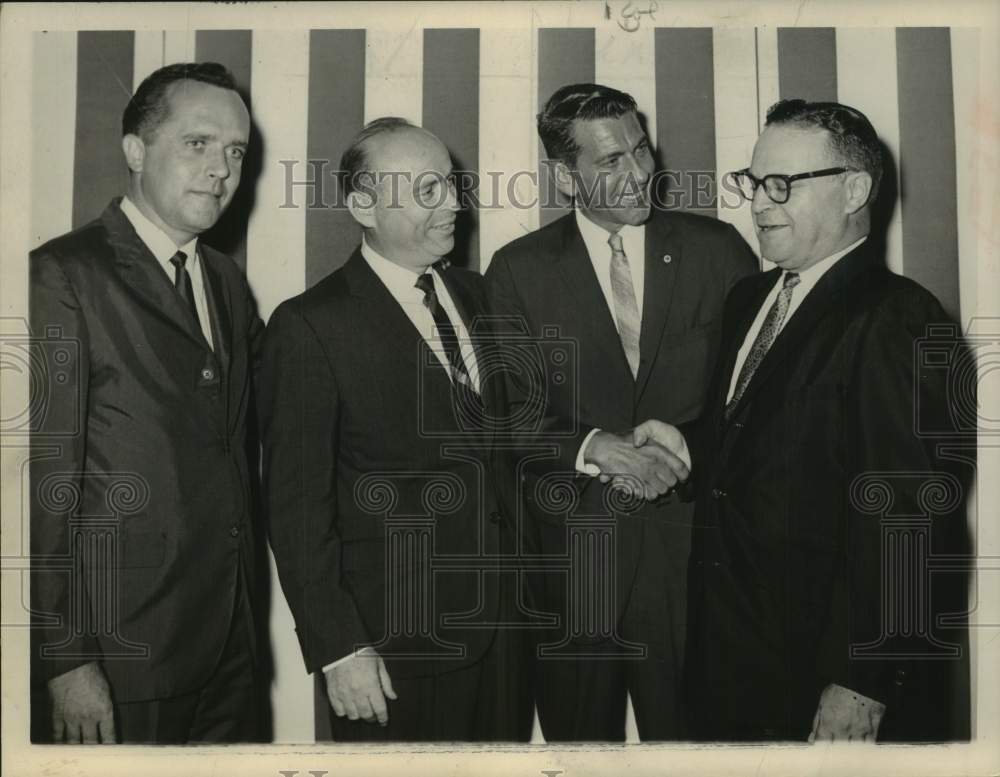 1966 Press Photo Colonie Merchants Association elects new officers in New York- Historic Images