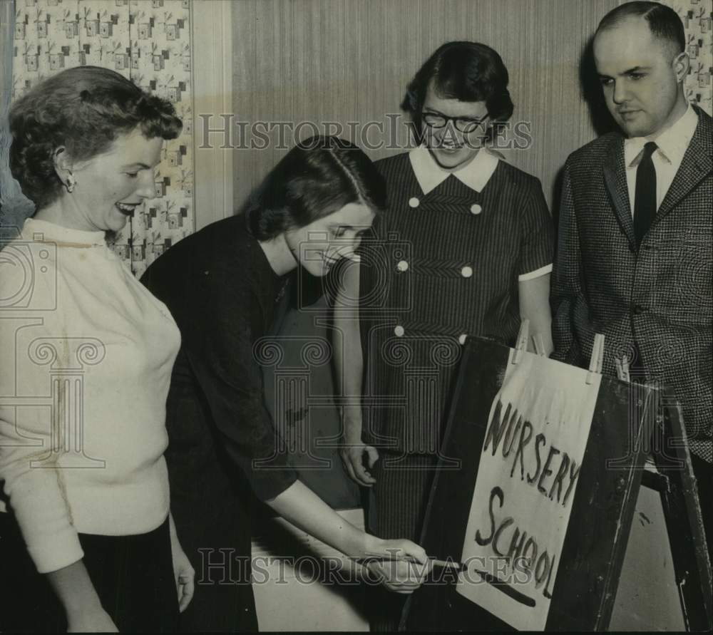 1959 Press Photo PTA group hosts Parents Night at Loudonville, NY nursery school- Historic Images