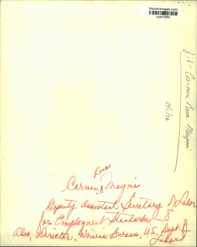 1976 Press Photo Carmen Rosa Maymi, US Department of Labor - tua41664