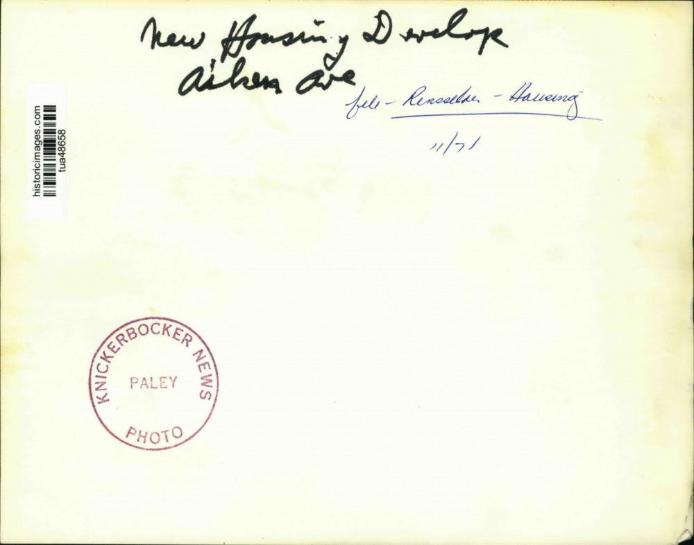 1971 Press Photo Housing development on Aiken Avenue in Rensselaer, New York