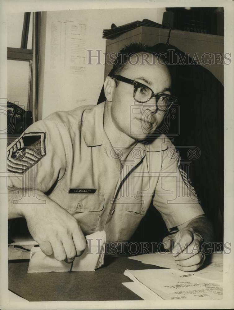 1951 Press Photo Master Sergeant James Lombardi, Schenectady Air Guard, New York