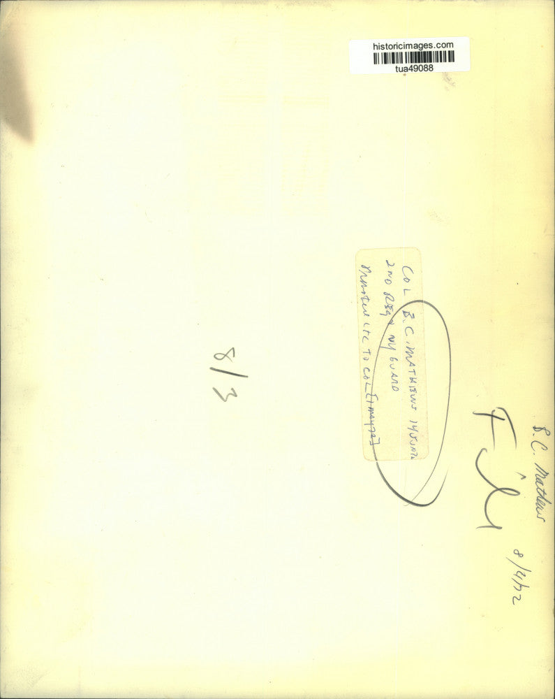 1972 Press Photo Colonel B.C. Mathews, 2nd Regiment, New York National Guard