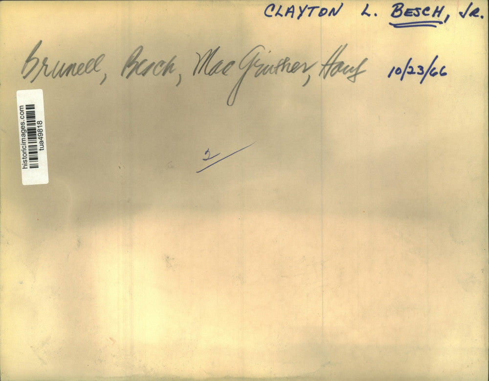 1966 Press Photo Clayton L. Besch Jr. with colleagues in New York - tua49818