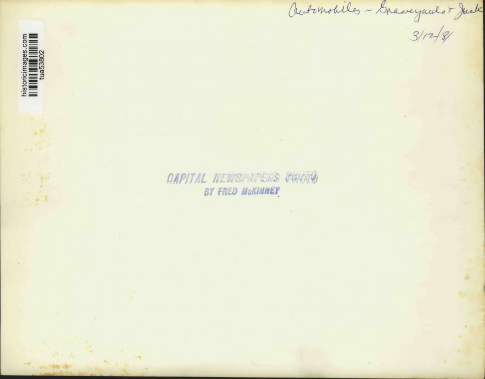 1981 Press Photo Antique cars in New York junkyard - tua53802