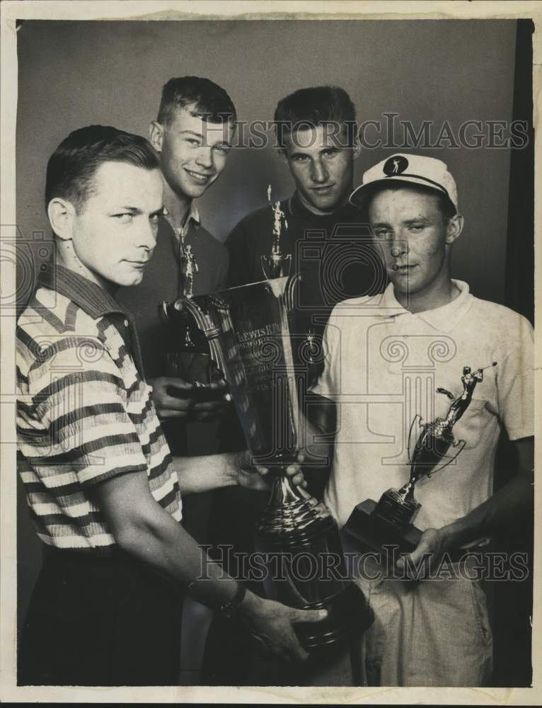 Press Photo Junior Chamber of Commerce golf tournament winners in New York- Historic Images