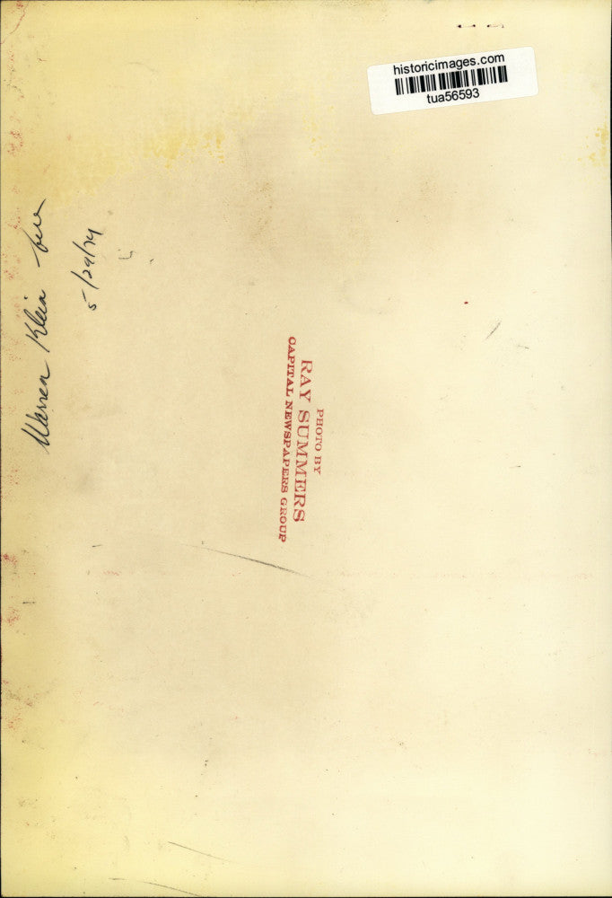 1974 Press Photo Warren Klein shows off legal document in New York - tua56593