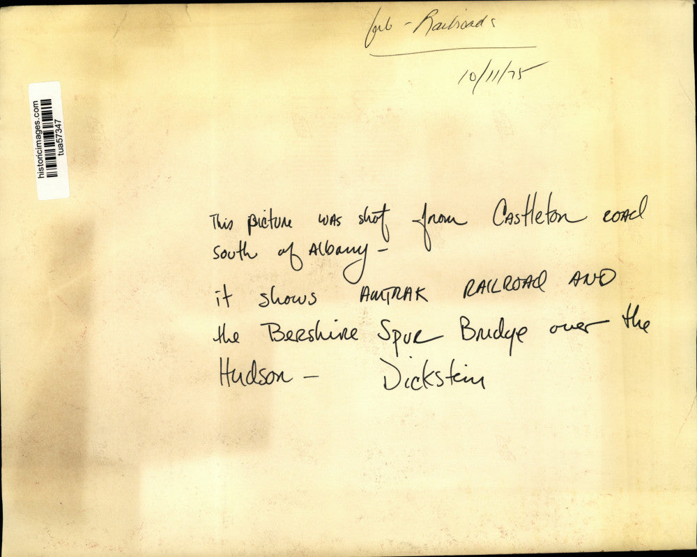 1975 Press Photo Railroad tracks under Berkshire Spur Bridge in Albany, New York