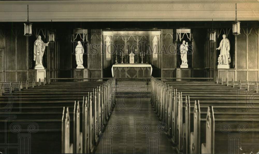 1938 Press Photo Remodeled chapel at LaSalle School in Albany, New York