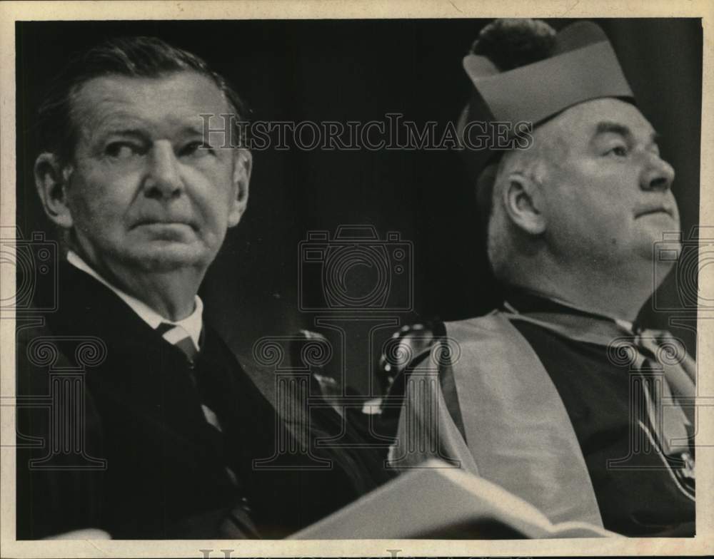 Press Photo Senator Earl Brydges with Bishop Edwin Broderick in New York- Historic Images