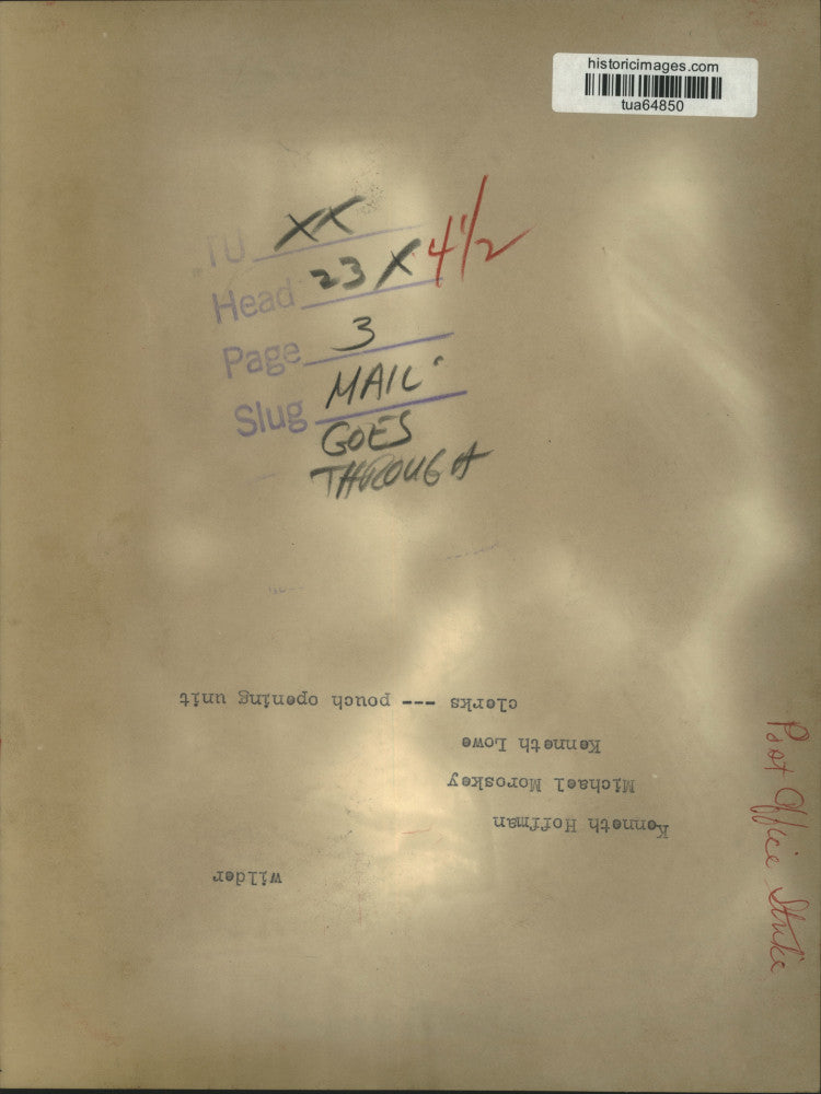 Press Photo Clerks processing mail during Post Office strike in New York