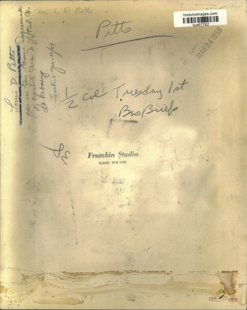 1959 Press Photo Louis D. Pitts, New York Telephone Co., Albany - tua67762