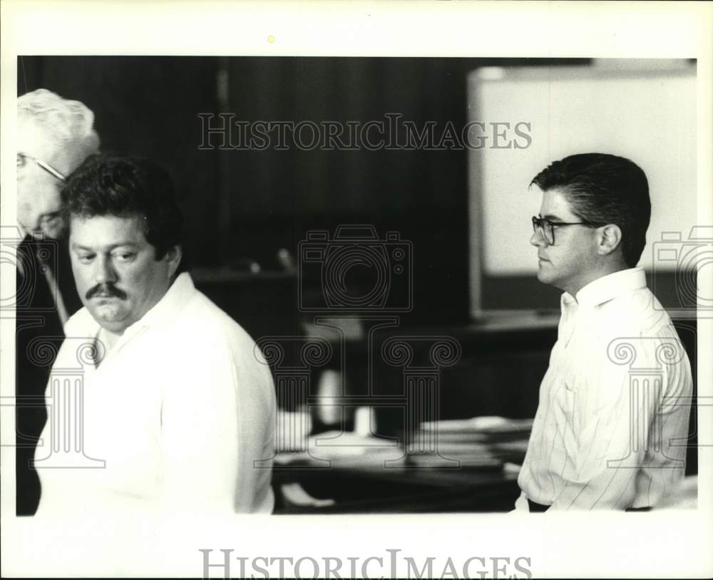 1988 Press Photo Suspects sentenced in Schenectady County Court, New York- Historic Images