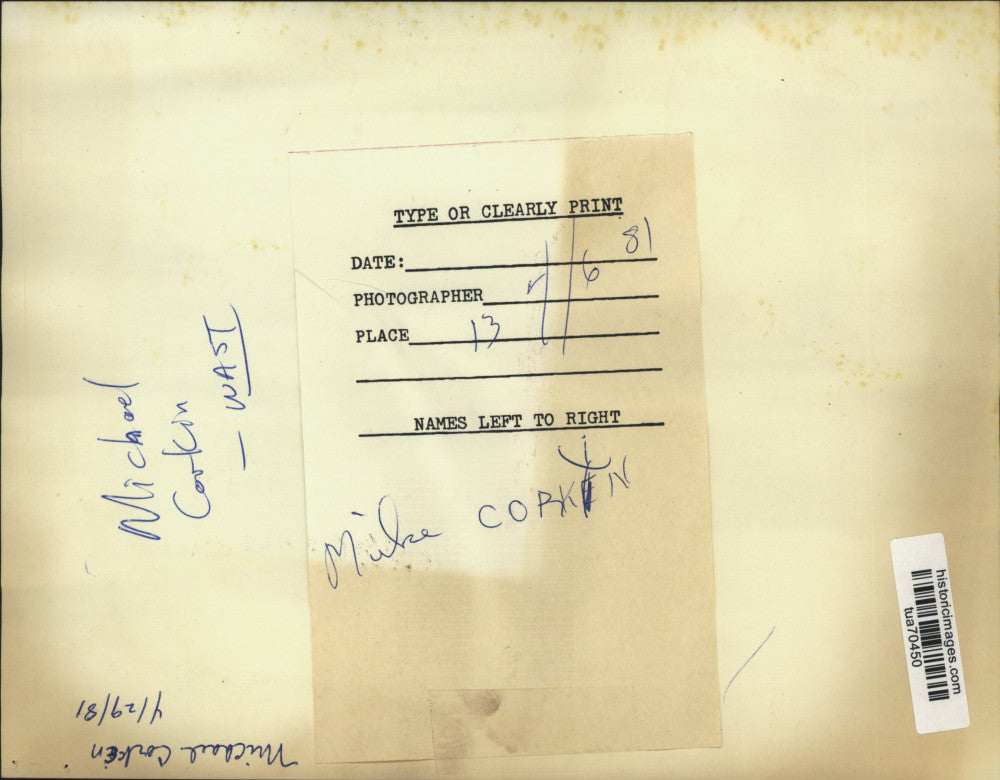 1981 Press Photo Michael Corkin at WAST studio in Albany, New York - tua70450