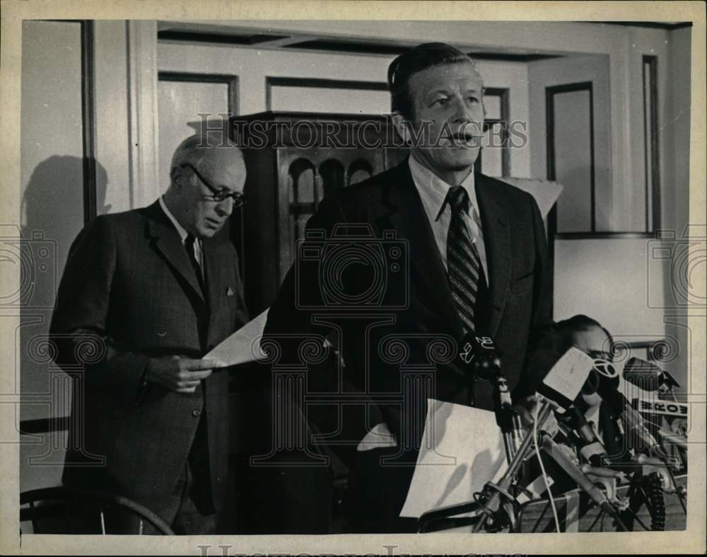 1970 Press Photo Albany Mayor Erastus Corning & New York City Mayor John Lindsay