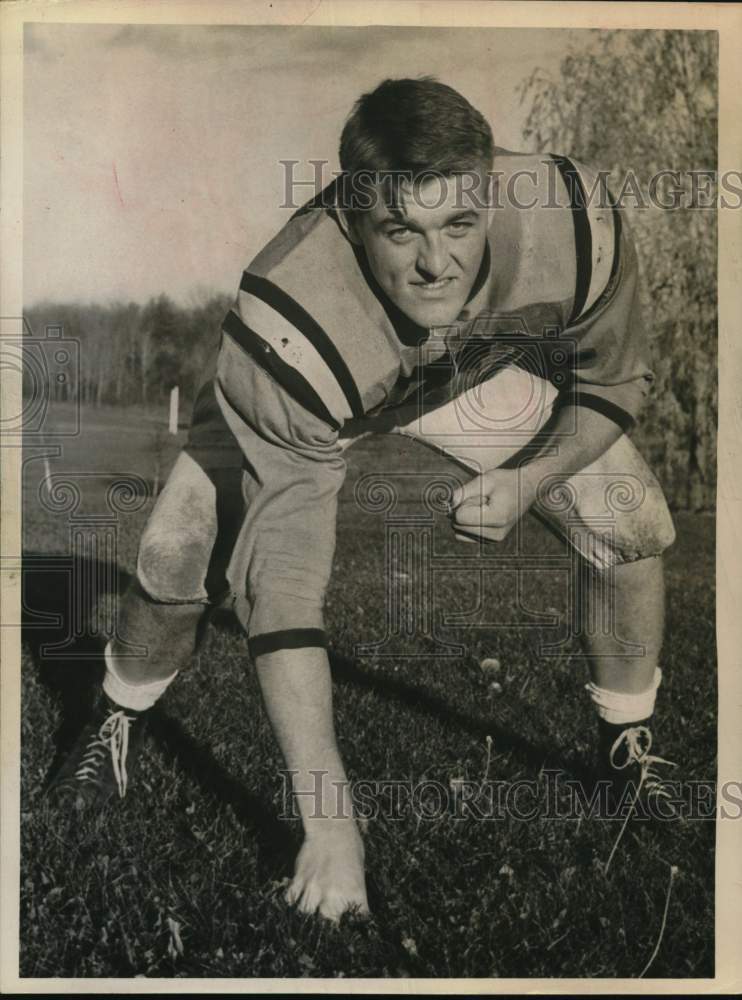 1960 Press Photo High school football tackle Price Chenault, Bethlehem, New York- Historic Images