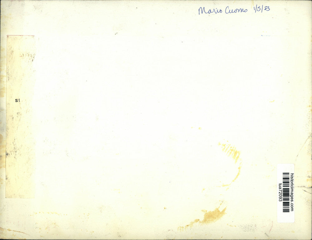 1983 Press Photo New York Governor Mario Cuomo - tua72093