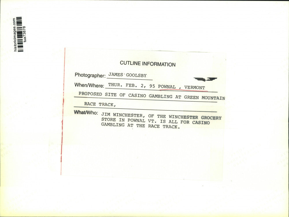 1995 Press Photo Jim Winchester, grocery store owner, Pownal, Vermont