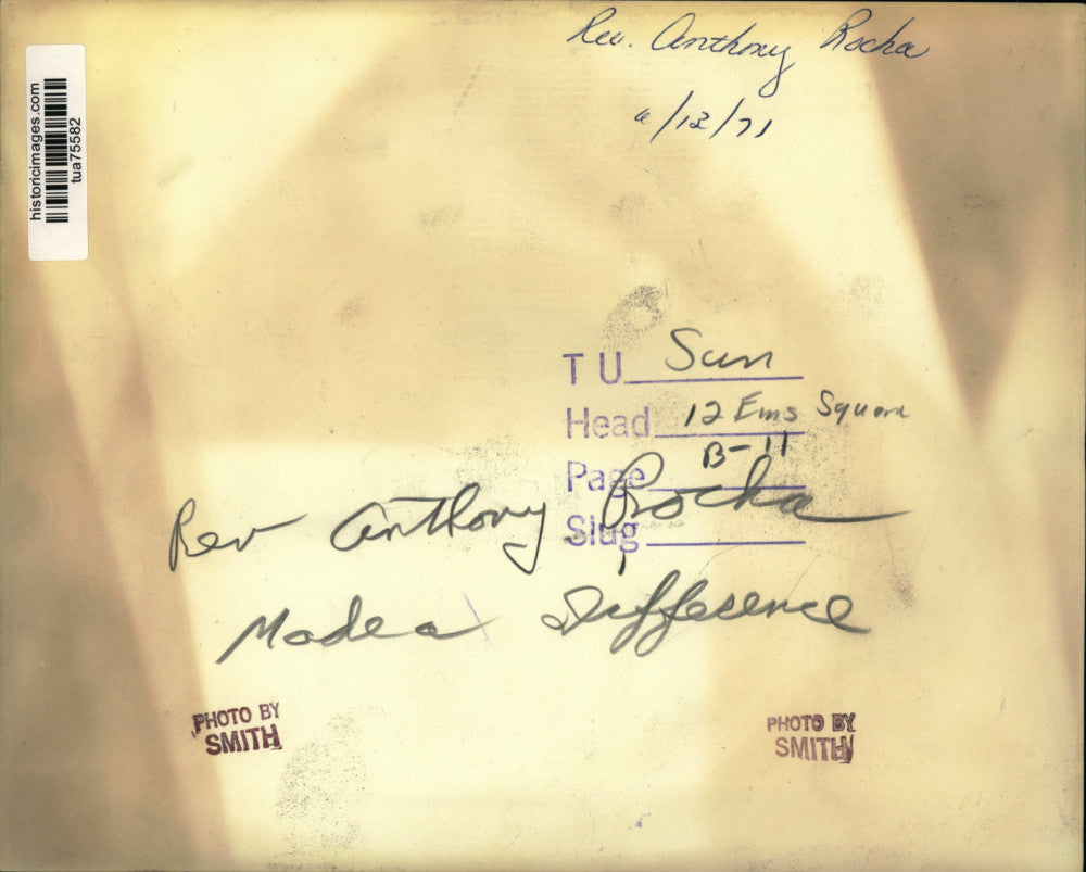 1971 Press Photo Reverend Anthony Rocha, New York - tua75582