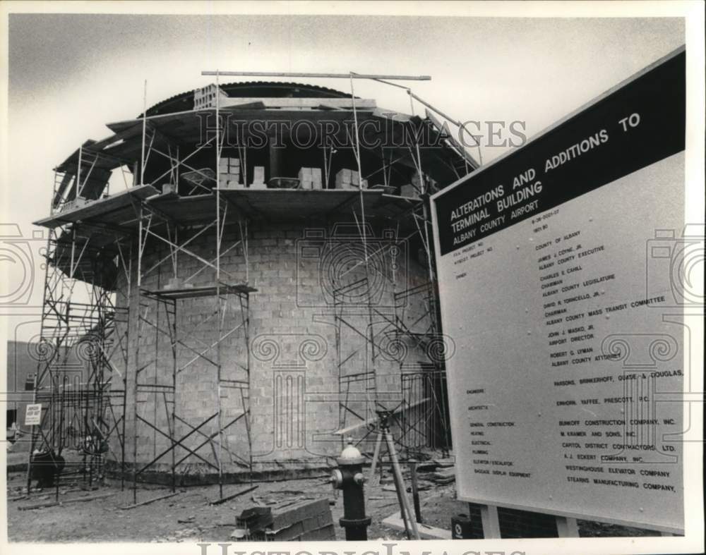 1980 Press Photo Construction of new terminal at Albany County Airport, New York