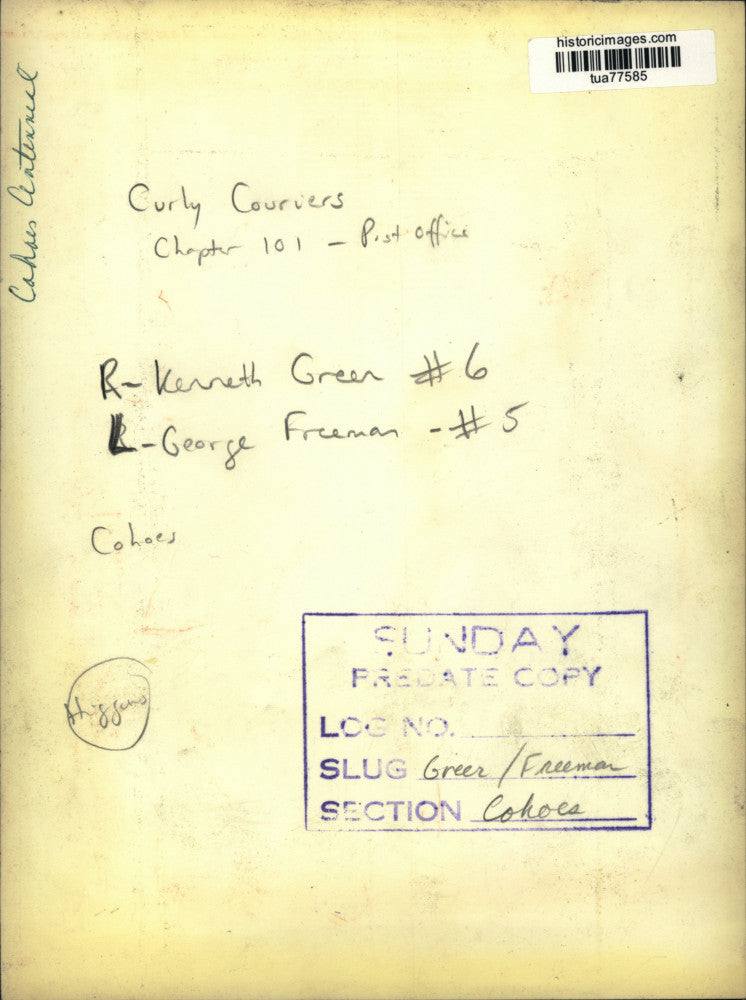 Press Photo Men in period costume for Cohoes, New York Centennial event