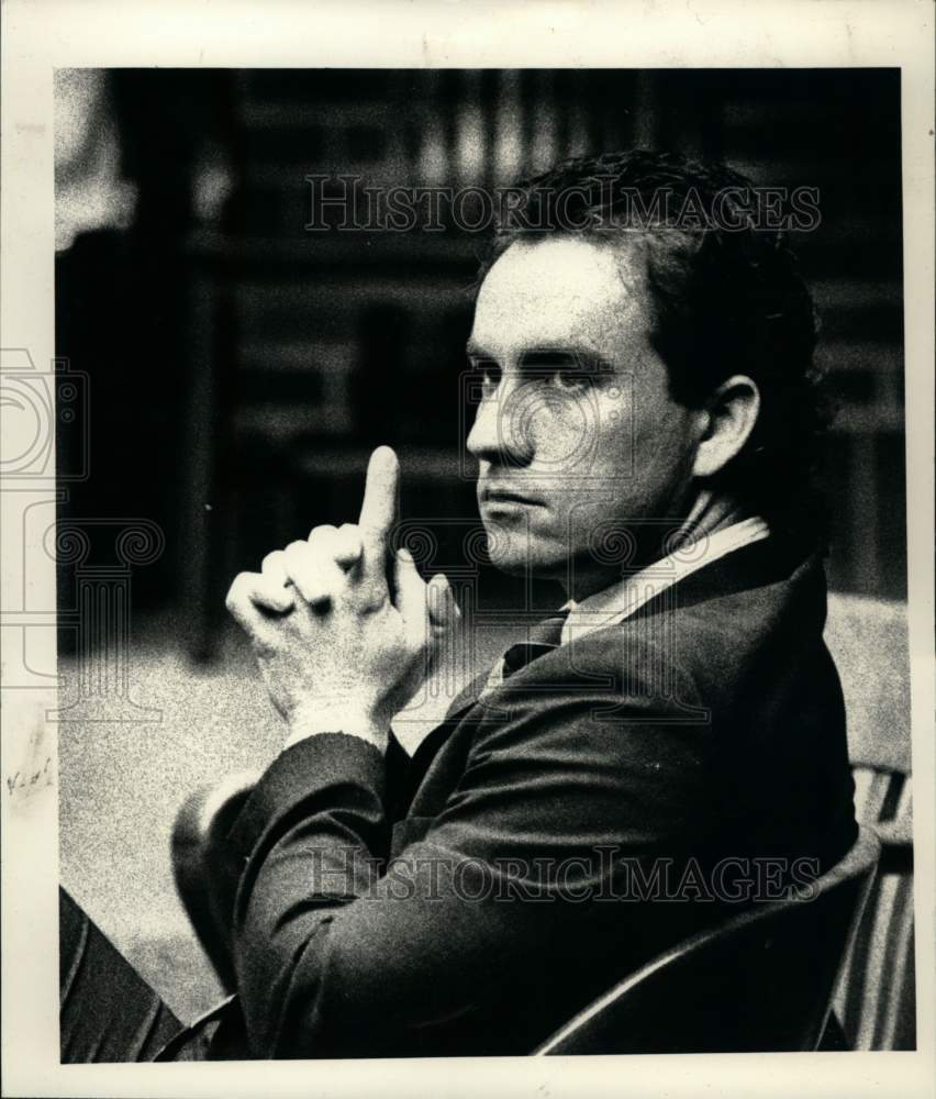 1988 Press Photo Lawrence Scott Blodgett, defendant, on trial in New York court- Historic Images