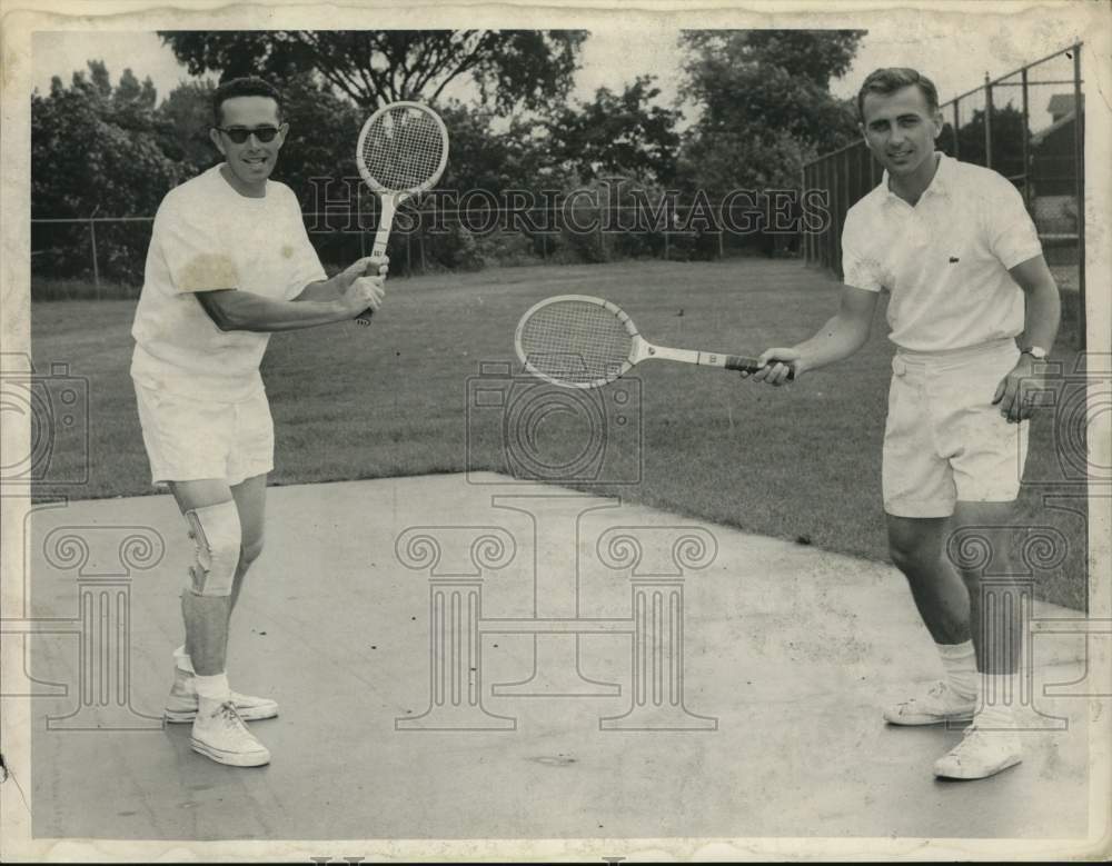 Press Photo New York tennis players Bill Sewell and Ray Clas - tua81379- Historic Images