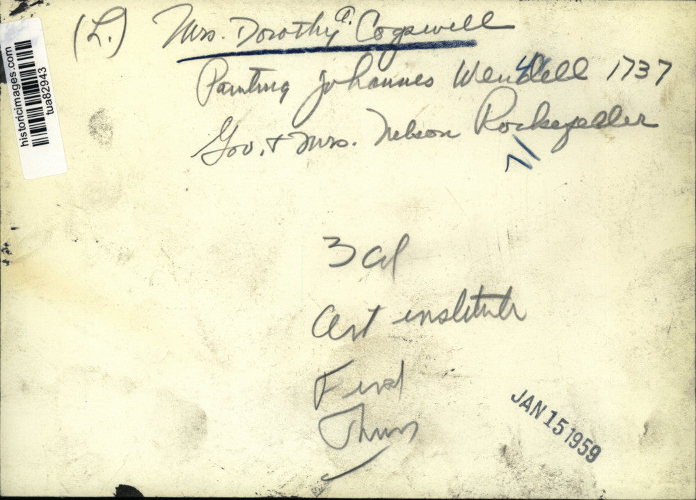 1959 Press Photo Group studies painting at Albany Institute of History & Art, NY