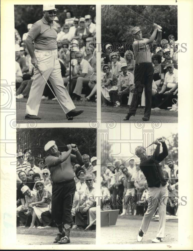 1985 Press Photo Scenes from NBC coverage of Liberty Mutual Legends of Golf- Historic Images