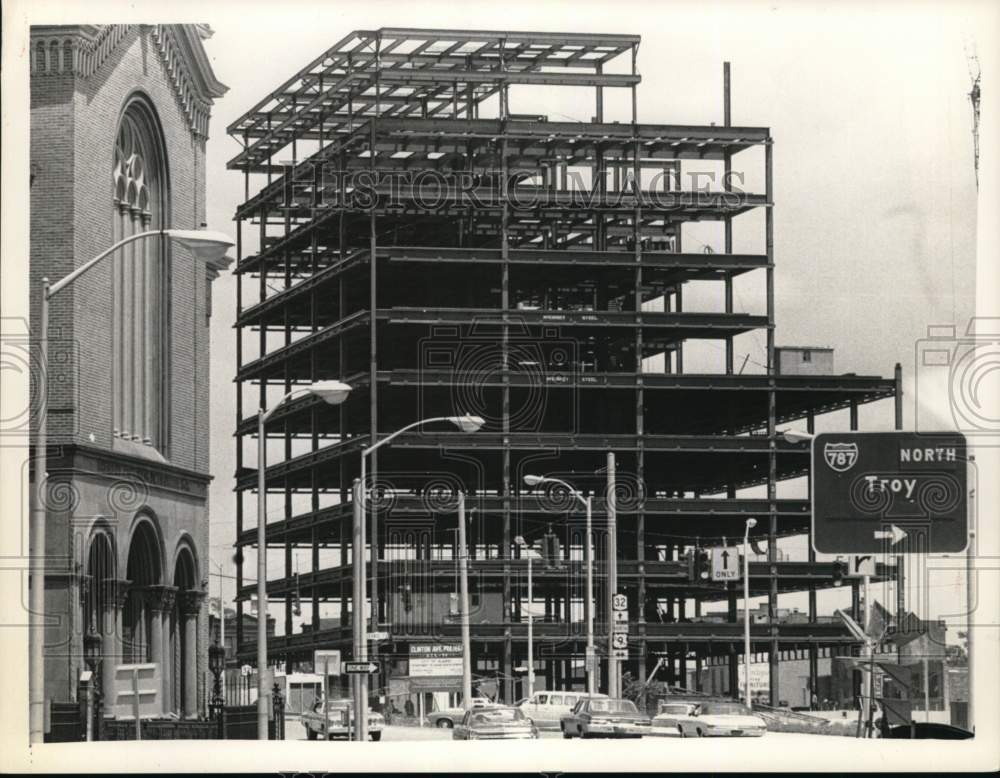 1973 Press Photo Construction of Federal Building in downtown Albany, New York- Historic Images