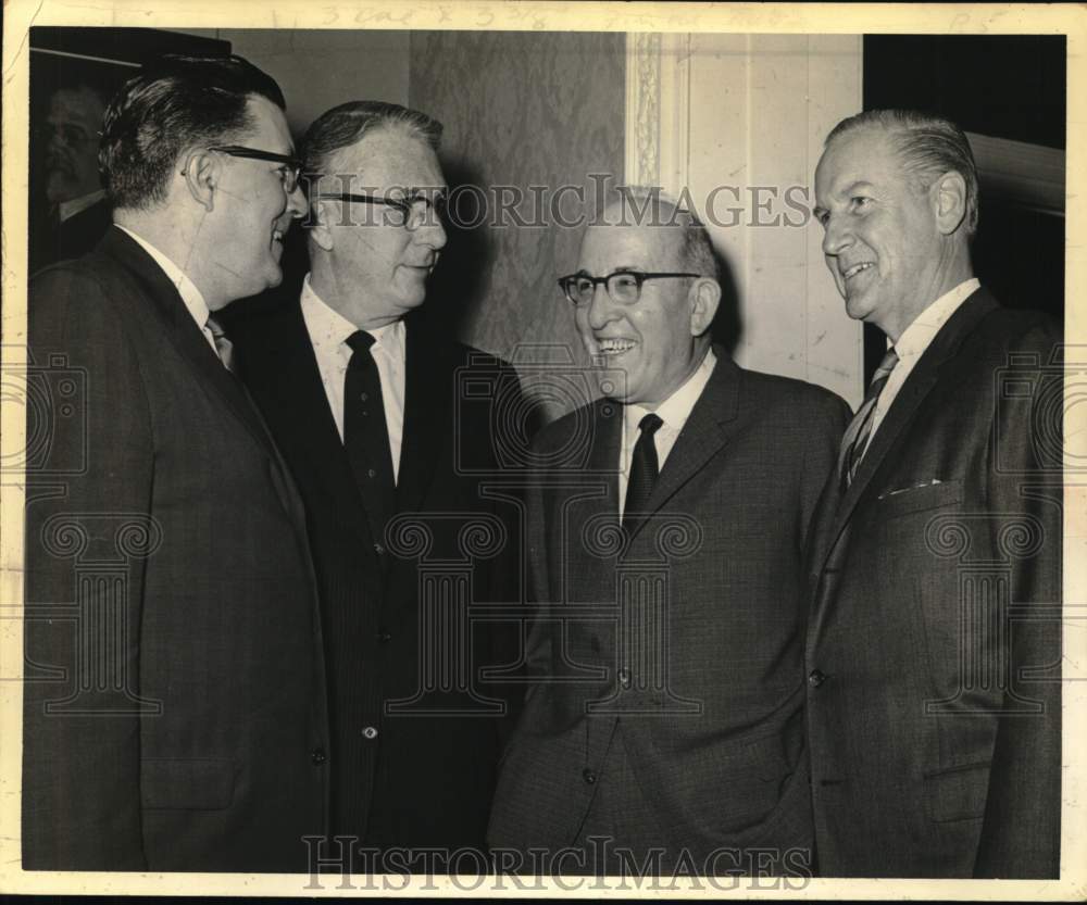 1967 Press Photo Paul Bulger, Robert Fisk, Arvid Burke &amp; Evan Collins, New York- Historic Images