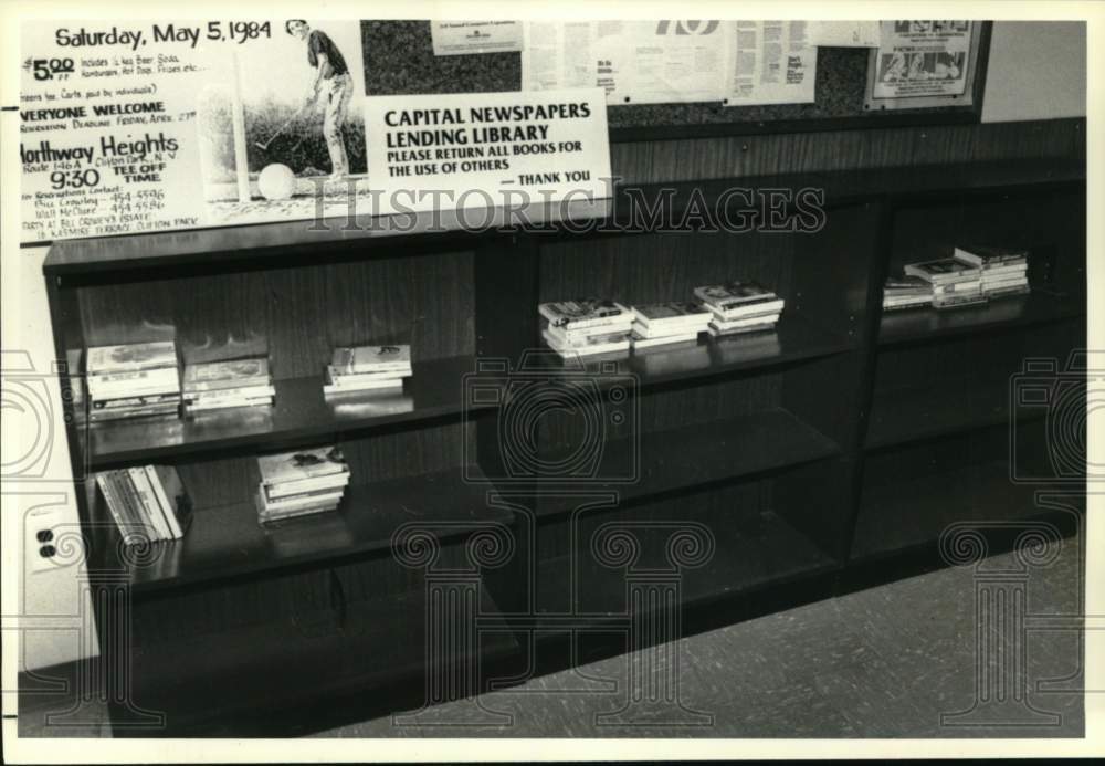 Press Photo Interior of Capital Newspapers building in Albany, New York- Historic Images