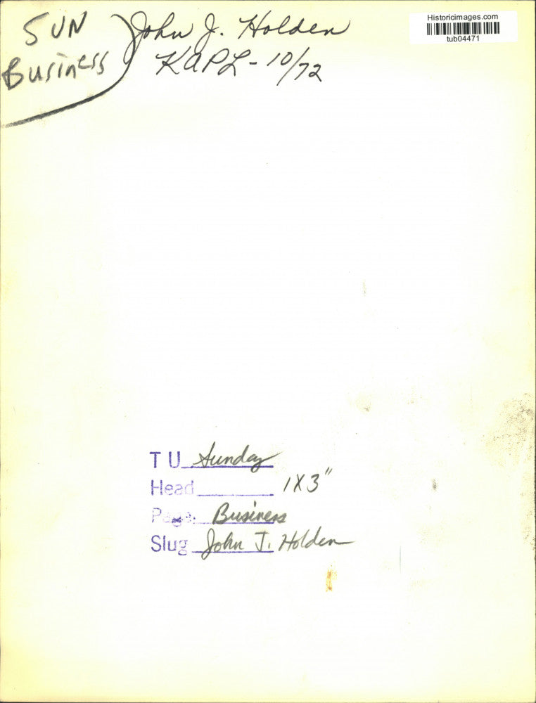 1972 Press Photo John J. Holden, Knolls Atomic Power Laboratory, New York