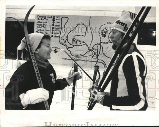 1978 Press Photo Hilja & Alavi Hirvoren at ski resort in New York - tub05123- Historic Images
