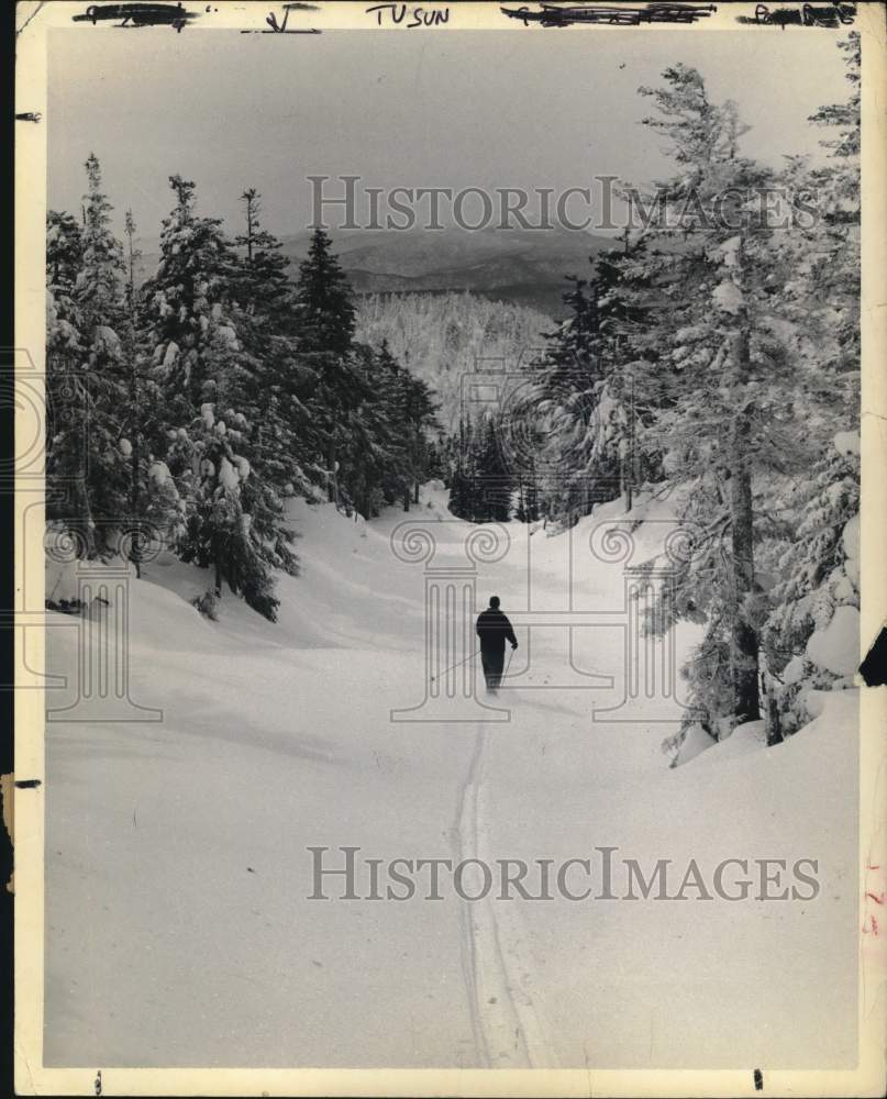 Press Photo A skier in Vermont - tub07376- Historic Images