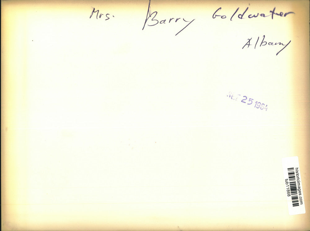 1964 Press Photo Mrs. Barry Goldwater with Mrs. Nelson Rockefeller in New York