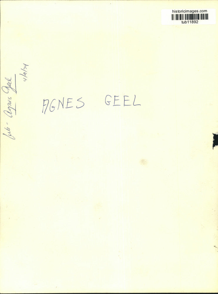 1974 Press Photo Agnes Geel with motorcycle in New York - tub11892