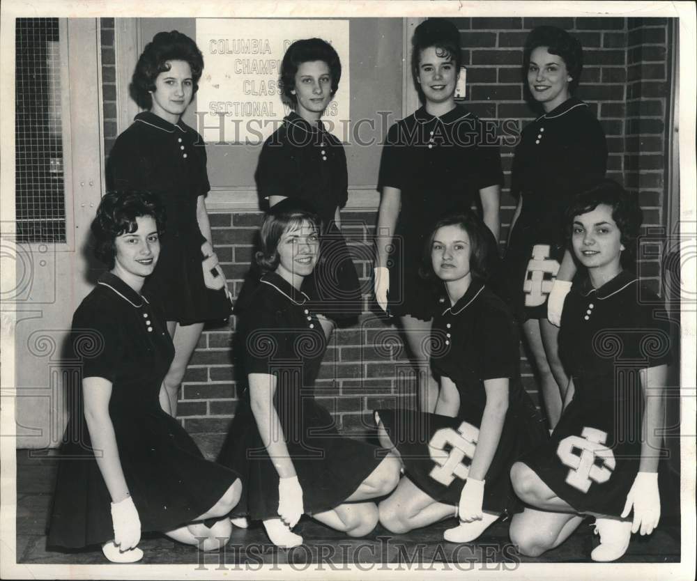 1963 Press Photo Ichabod Crane Central School cheerleaders - tub12633- Historic Images