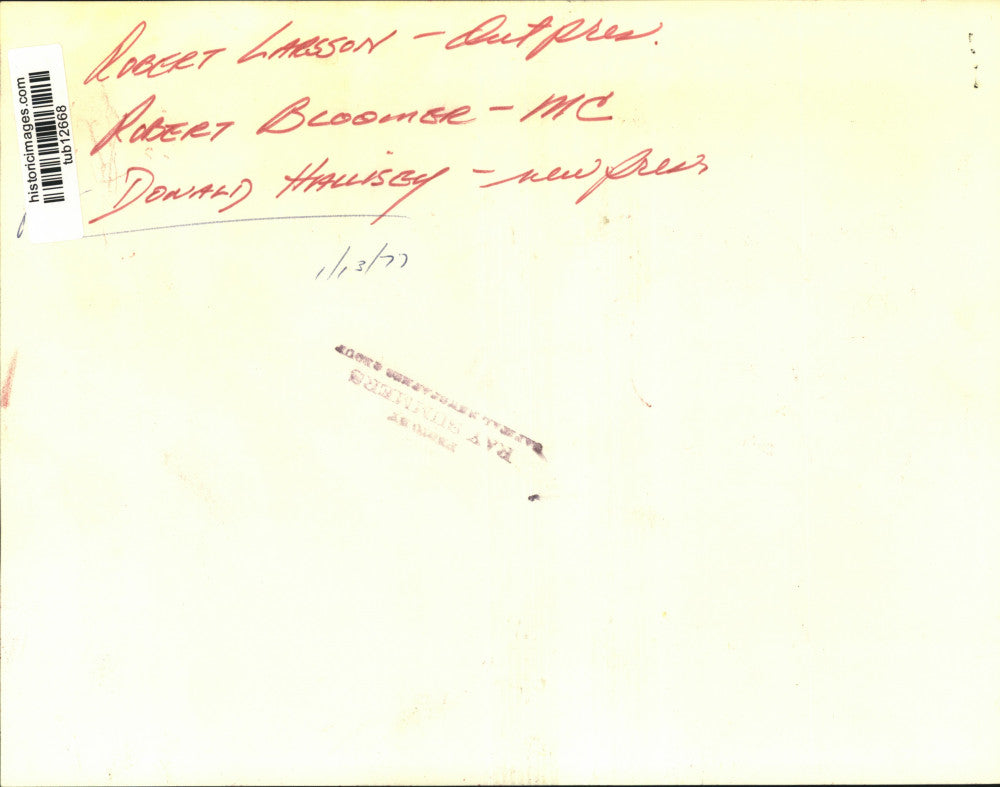 1977 Press Photo Robert Larsson, Robert Bloomer & Donald Hallisey, New York