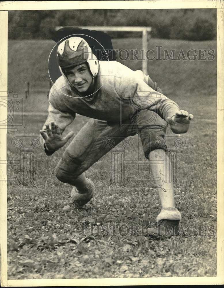 Press Photo Philip Schuyler High football player Patrick Maxwell- Historic Images