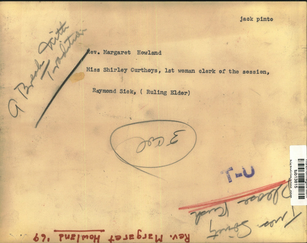 1969 Press Photo Reverend Margaret Howland, Shirley Curthoys and Raymond Siek