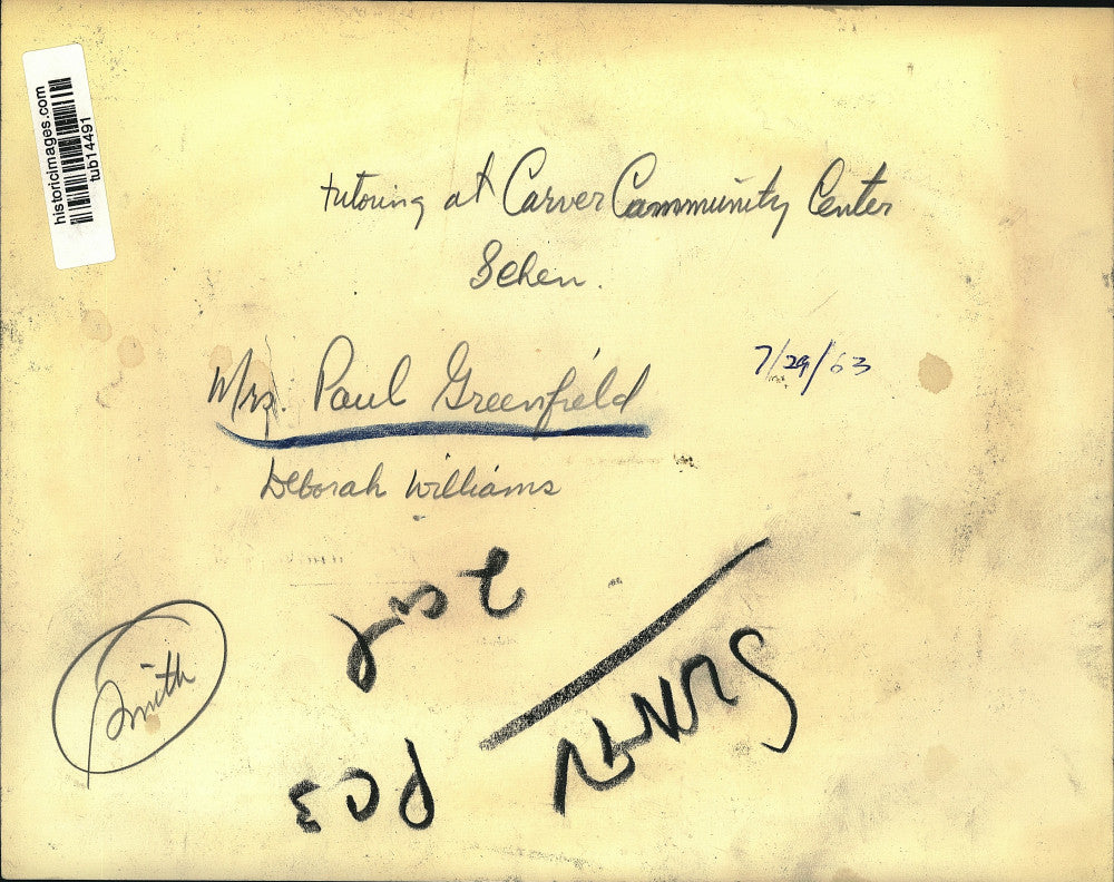 1963 Press Photo Mrs. Paul Greenfield Tutors Deborah Williams, Schenectady