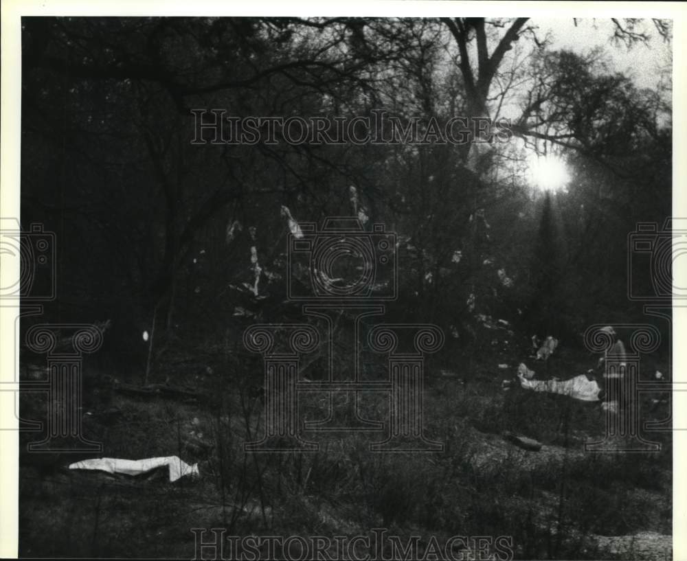 1984 Press Photo Airplane Crash Site - tub18333- Historic Images