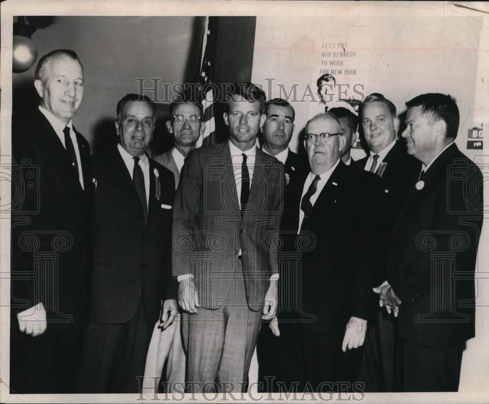 1964 Press Photo Bobby Kennedy and Democratic candidates in Greene County, N.Y.