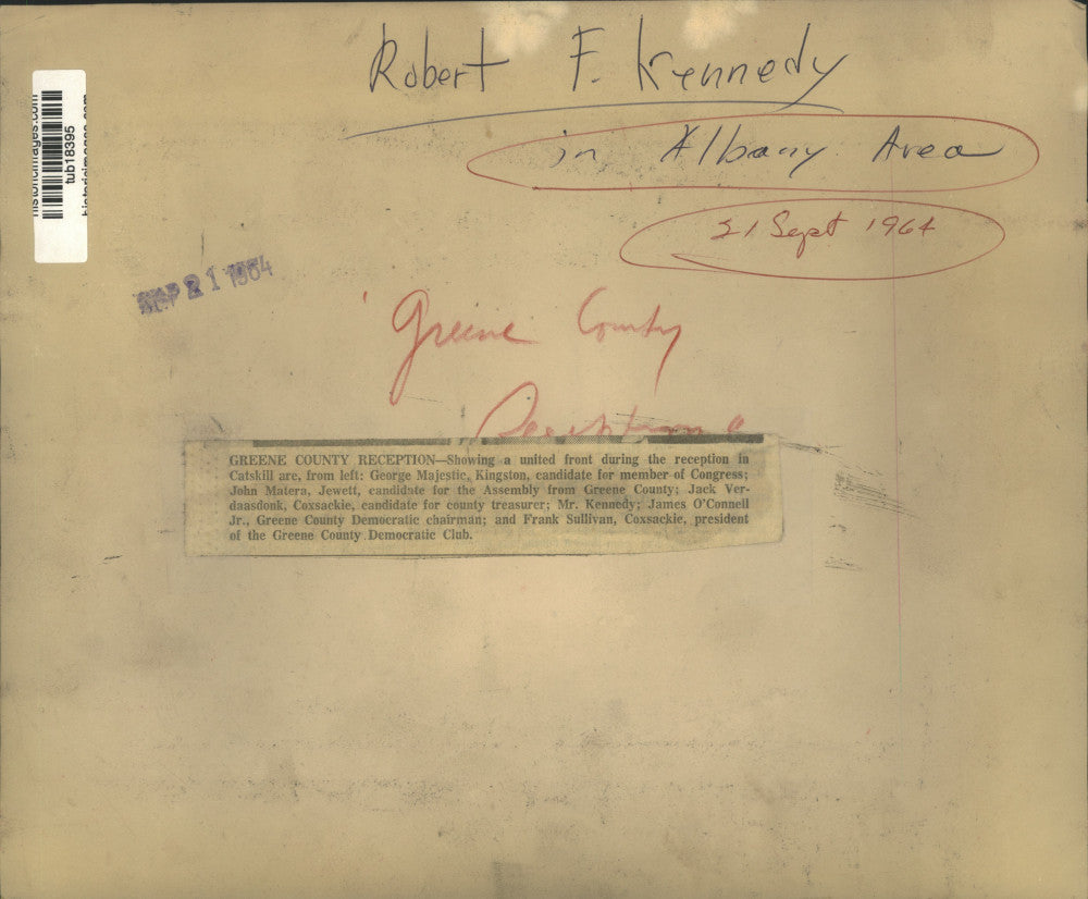 1964 Press Photo Bobby Kennedy and Democratic candidates in Greene County, N.Y.