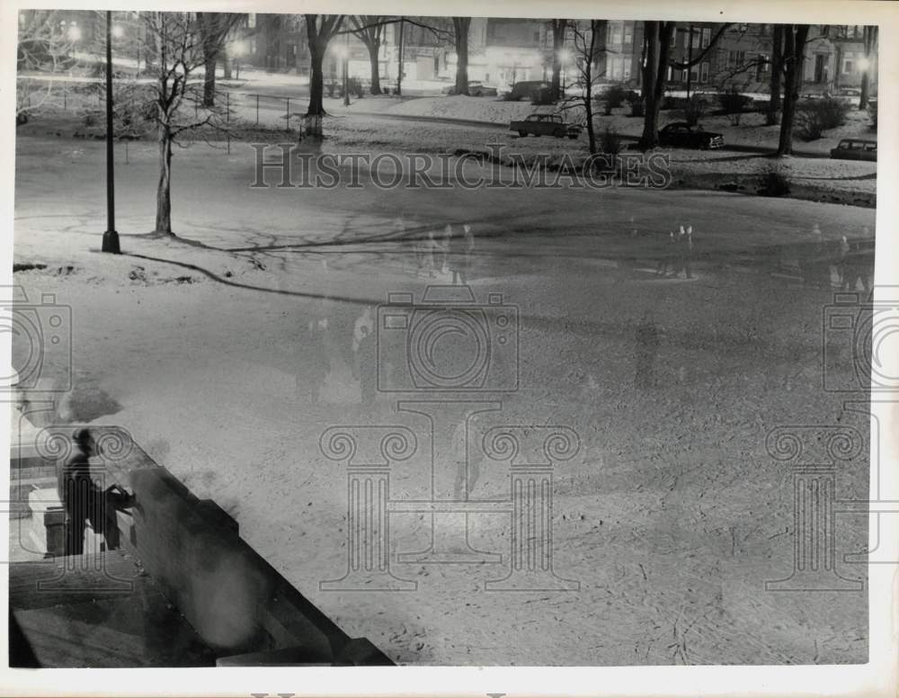 1962 Press Photo Park After Snowfall - tub18769