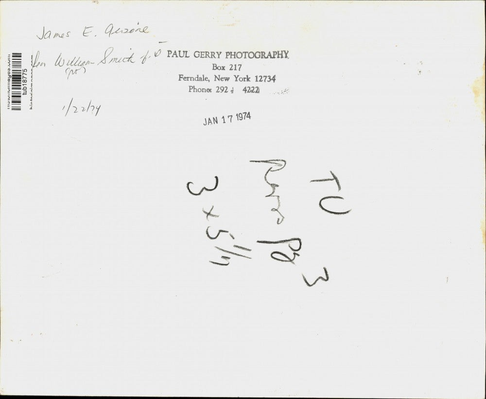 1974 Press Photo Senator William T. Smith and James E. Gerzone, New York