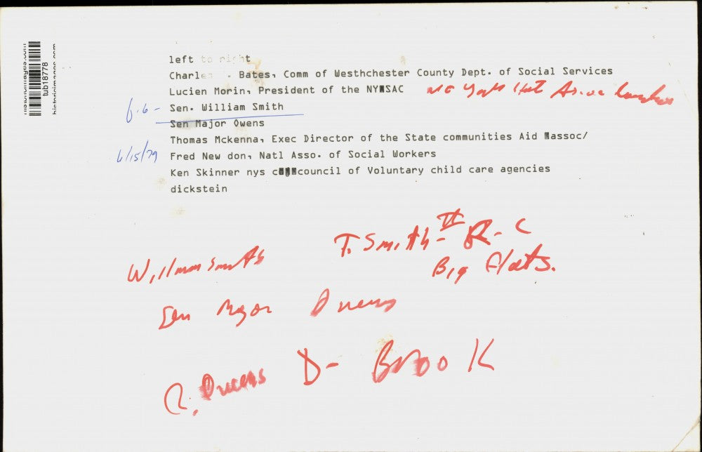 1979 Press Photo Charles Bates and Other New York State Officials - tub18778