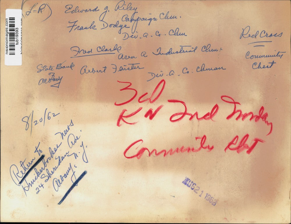 1962 Press Photo Organizers of Red Cross Community Chest Appeal - tub19393