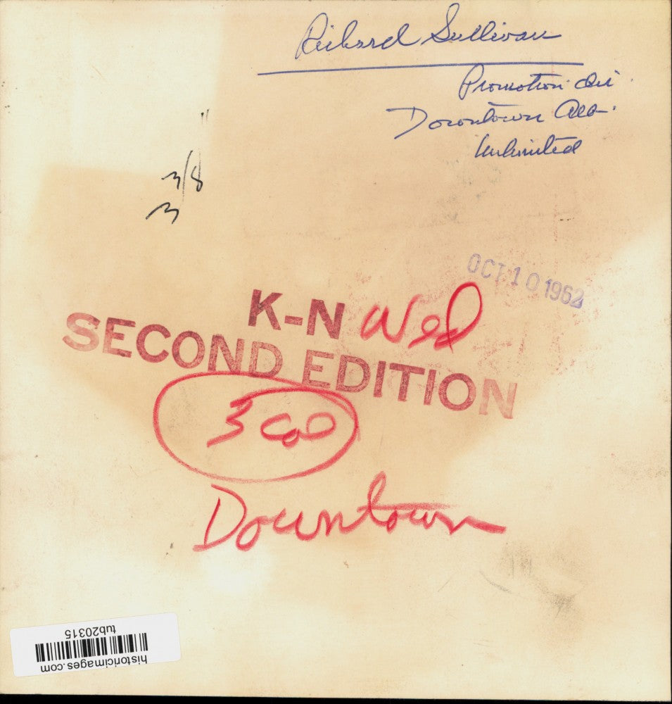 1962 Press Photo Richard Sullivan with Promotion for Downtown Albany, New York