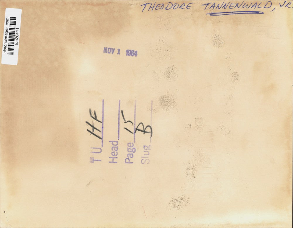 1964 Press Photo Theodore Tannenwald, Jr. Smokes Cigarette - tub20411